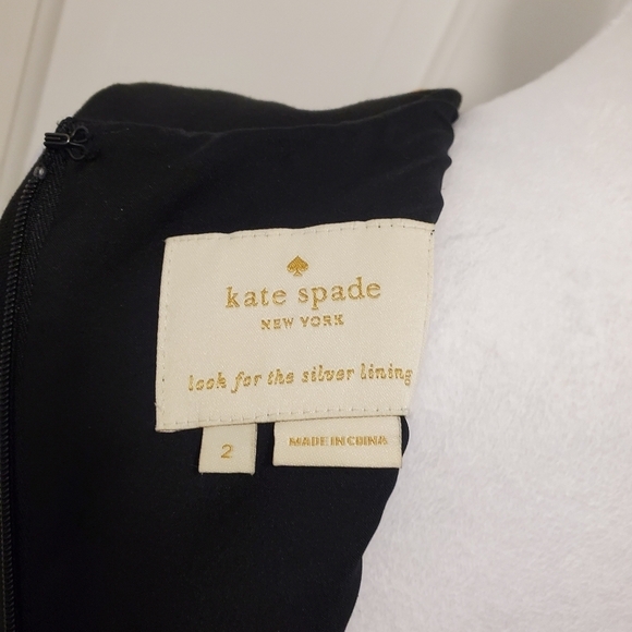 EC Kate Spade New York Studded Crepe Cocktail Party Dress Size 2, Black - Picture 8 of 11